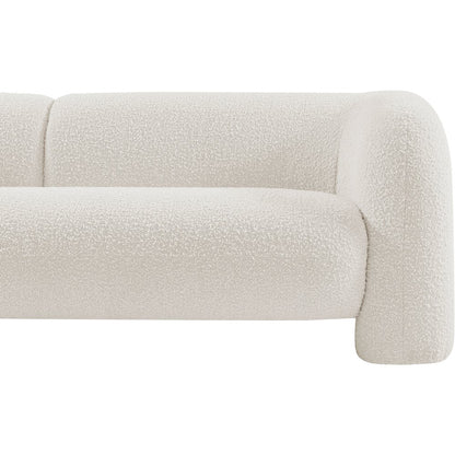 Emory Cream Boucle Fabric Loveseat
