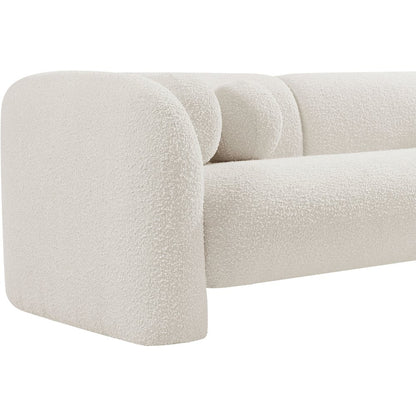 Emory Cream Boucle Fabric Loveseat