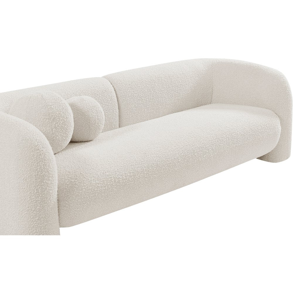 Emory Cream Boucle Fabric Loveseat
