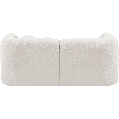 Emory Cream Boucle Fabric Loveseat
