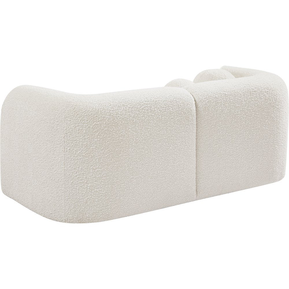 Emory Cream Boucle Fabric Loveseat