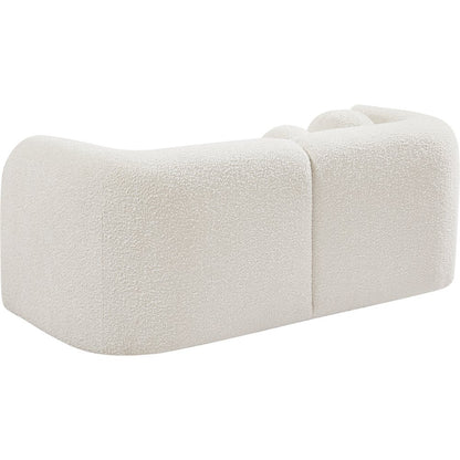 Emory Cream Boucle Fabric Loveseat