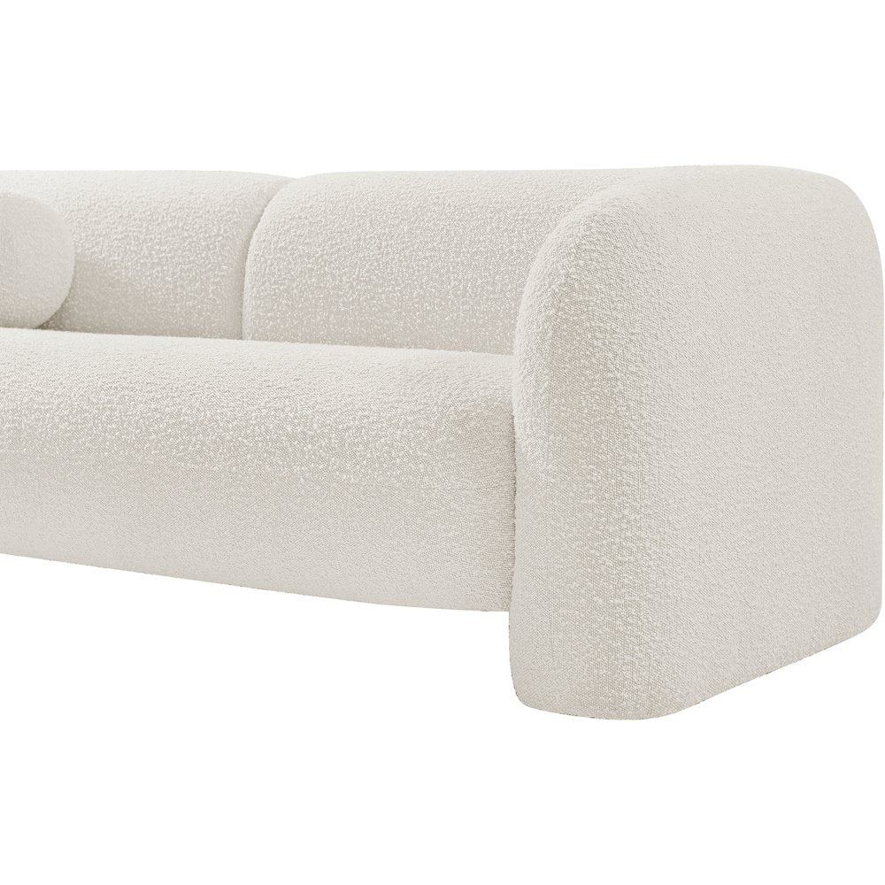 Emory Cream Boucle Fabric Loveseat