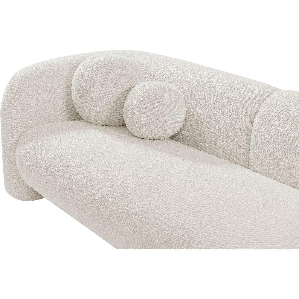 Emory Cream Boucle Fabric Loveseat