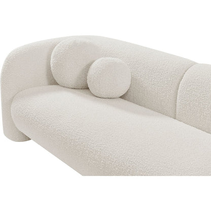 Emory Cream Boucle Fabric Loveseat