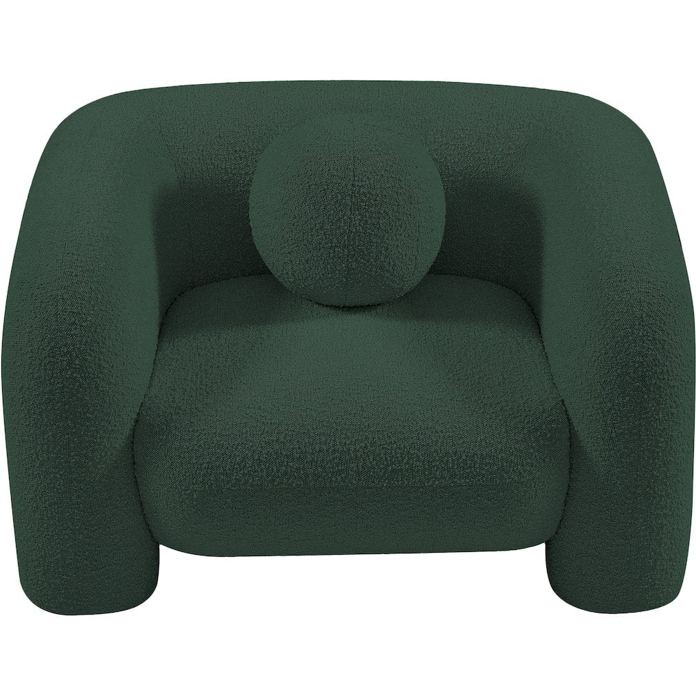 Emory Green Boucle Fabric Chair