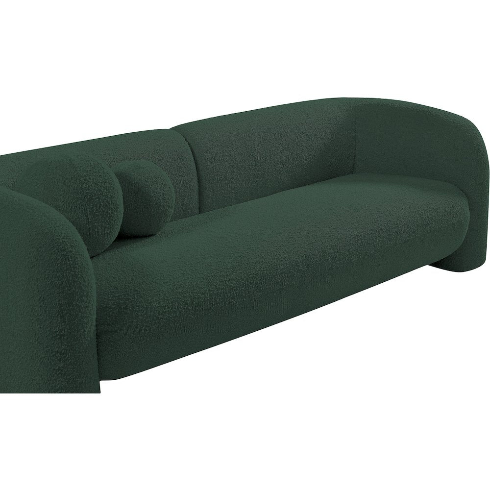 Emory Green Boucle Fabric Sofa