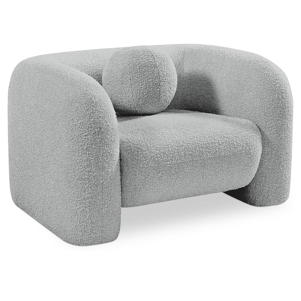 Emory Grey Boucle Fabric Chair