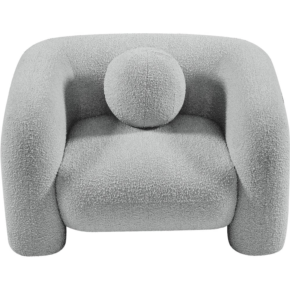 Emory Grey Boucle Fabric Chair