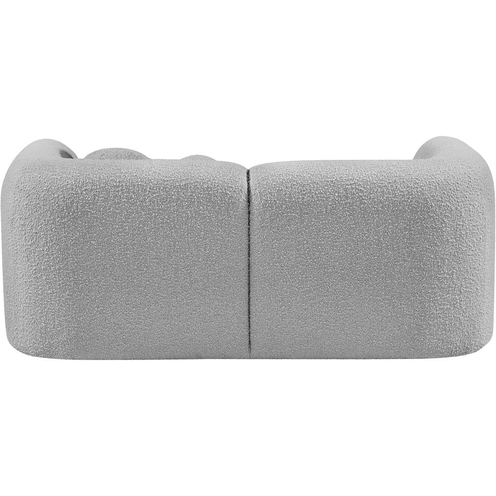 Emory Grey Boucle Fabric Loveseat