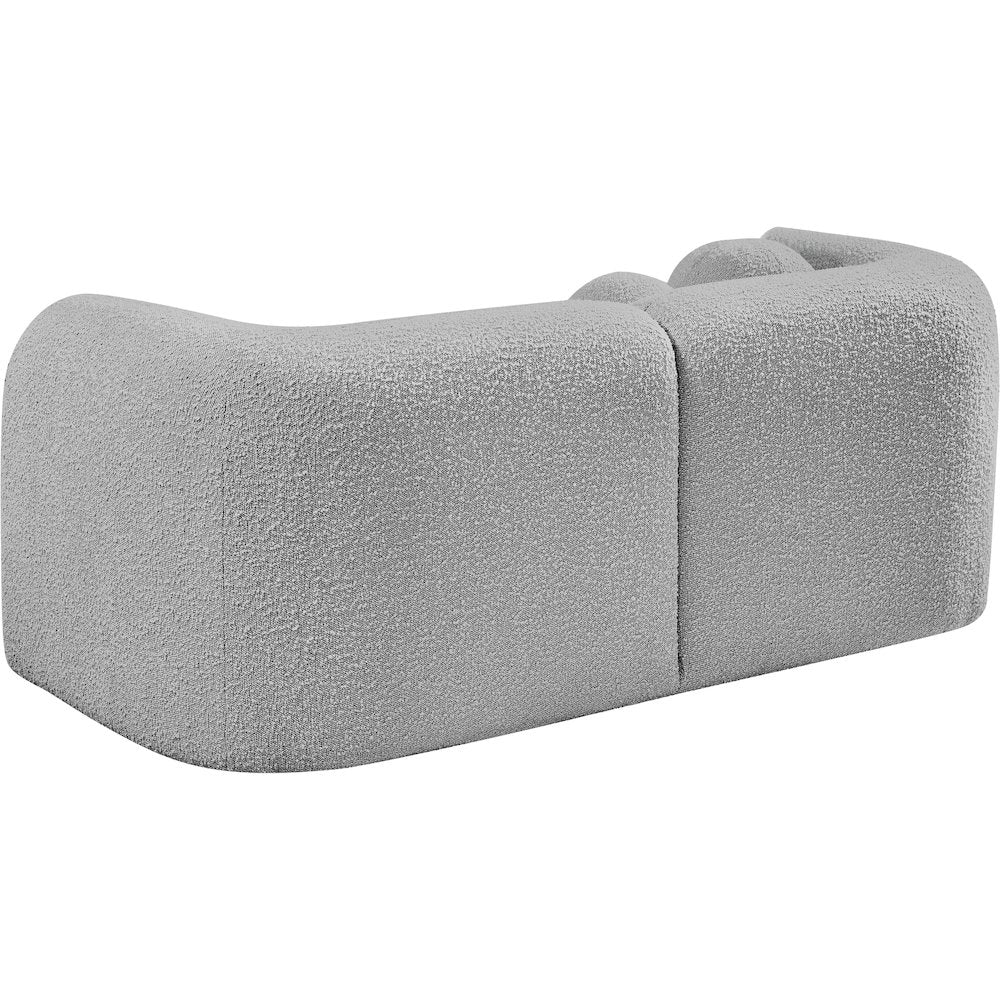 Emory Grey Boucle Fabric Loveseat