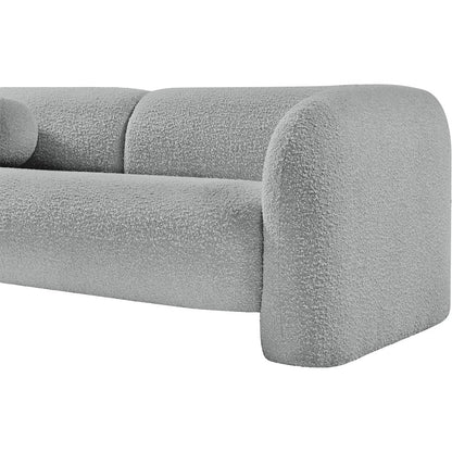Emory Grey Boucle Fabric Loveseat