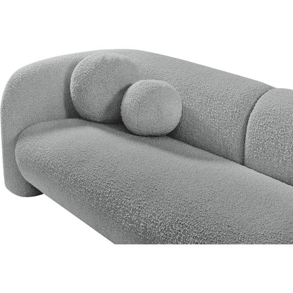 Emory Grey Boucle Fabric Loveseat