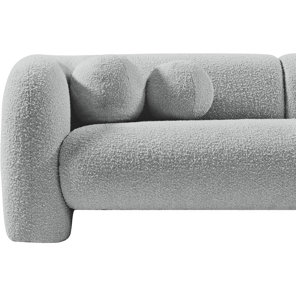 Emory Grey Boucle Fabric Sofa