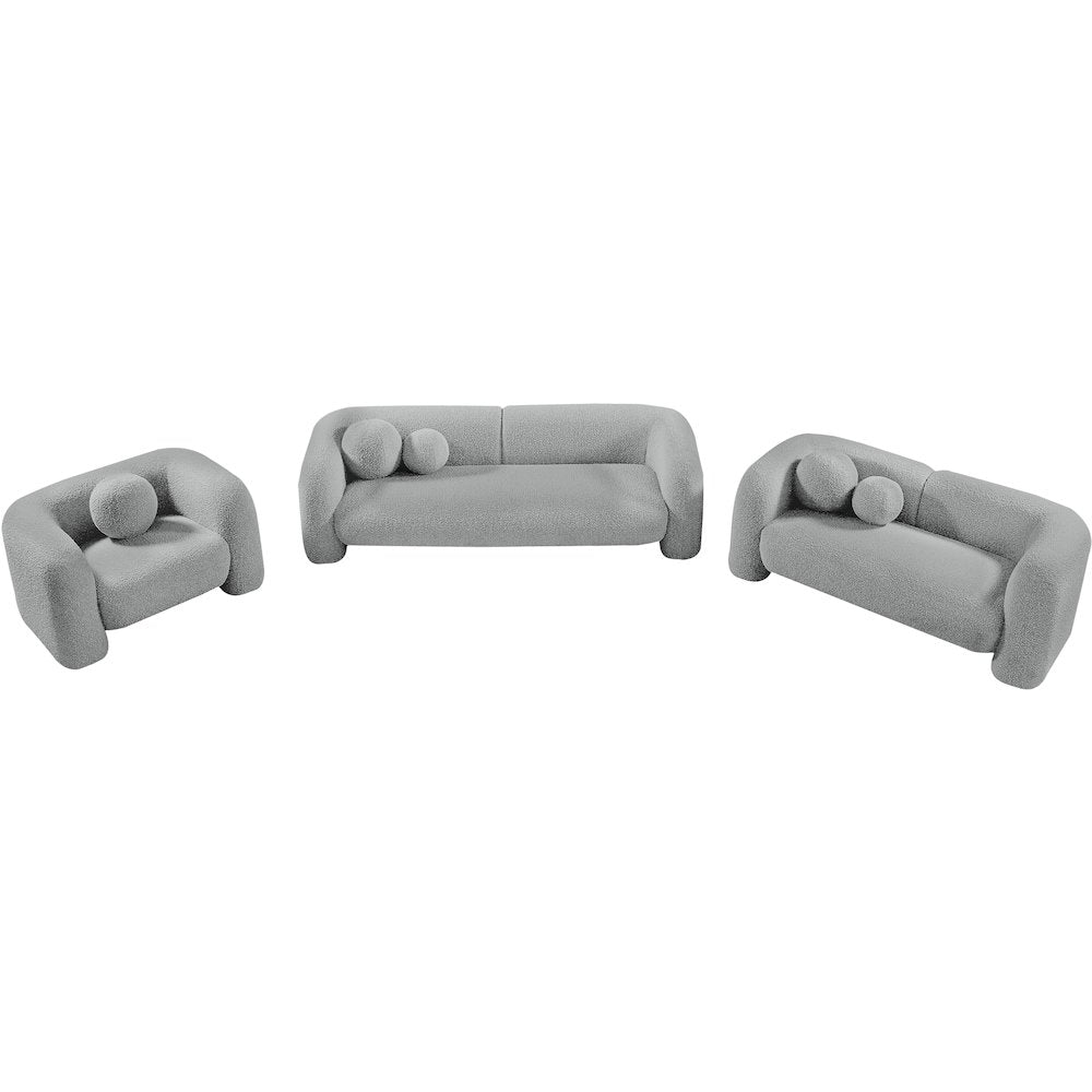 Emory Grey Boucle Fabric Sofa