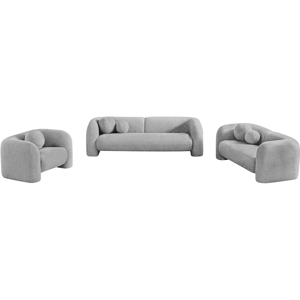Emory Grey Boucle Fabric Sofa