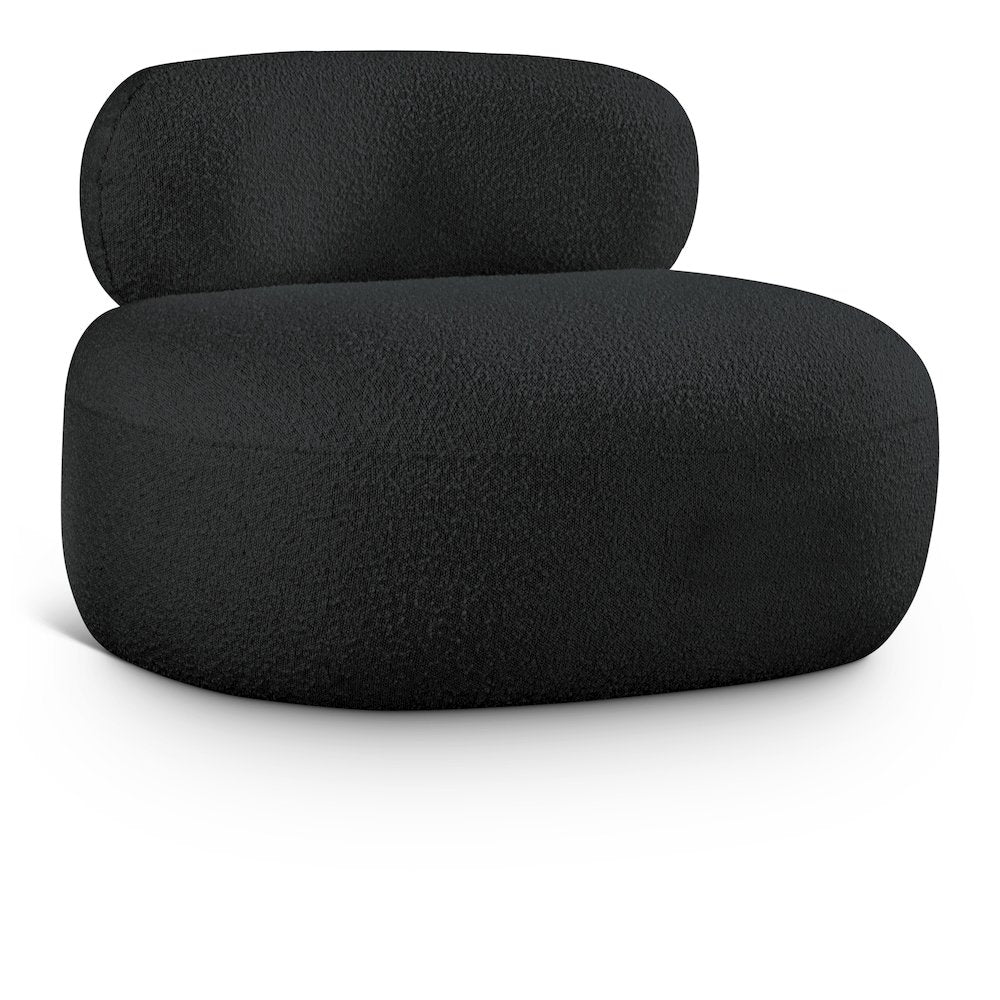 Venti Black Boucle Fabric Chair