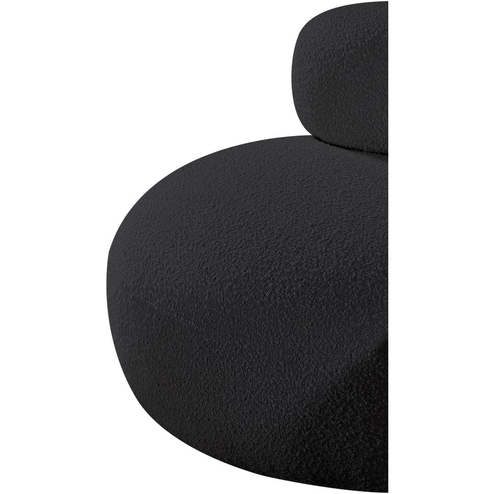 Venti Black Boucle Fabric Chair