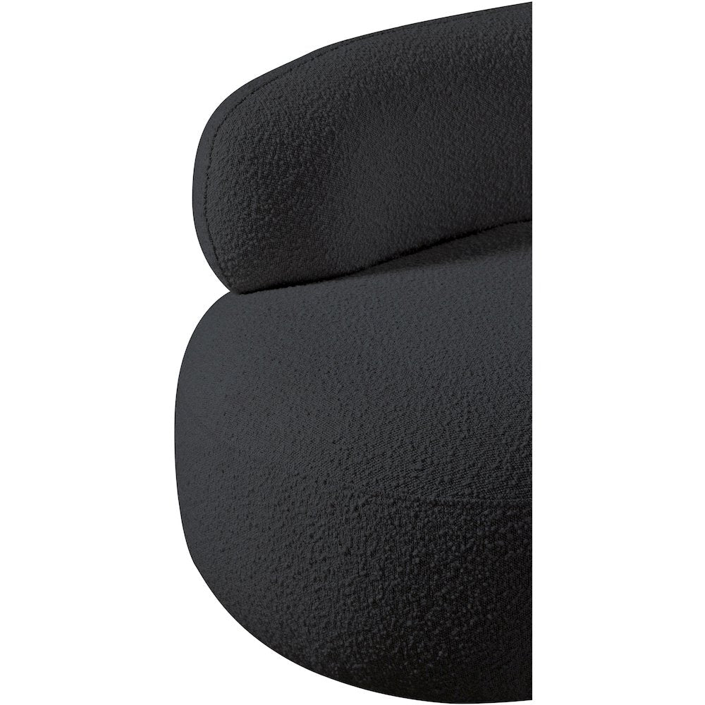 Venti Black Boucle Fabric Chair