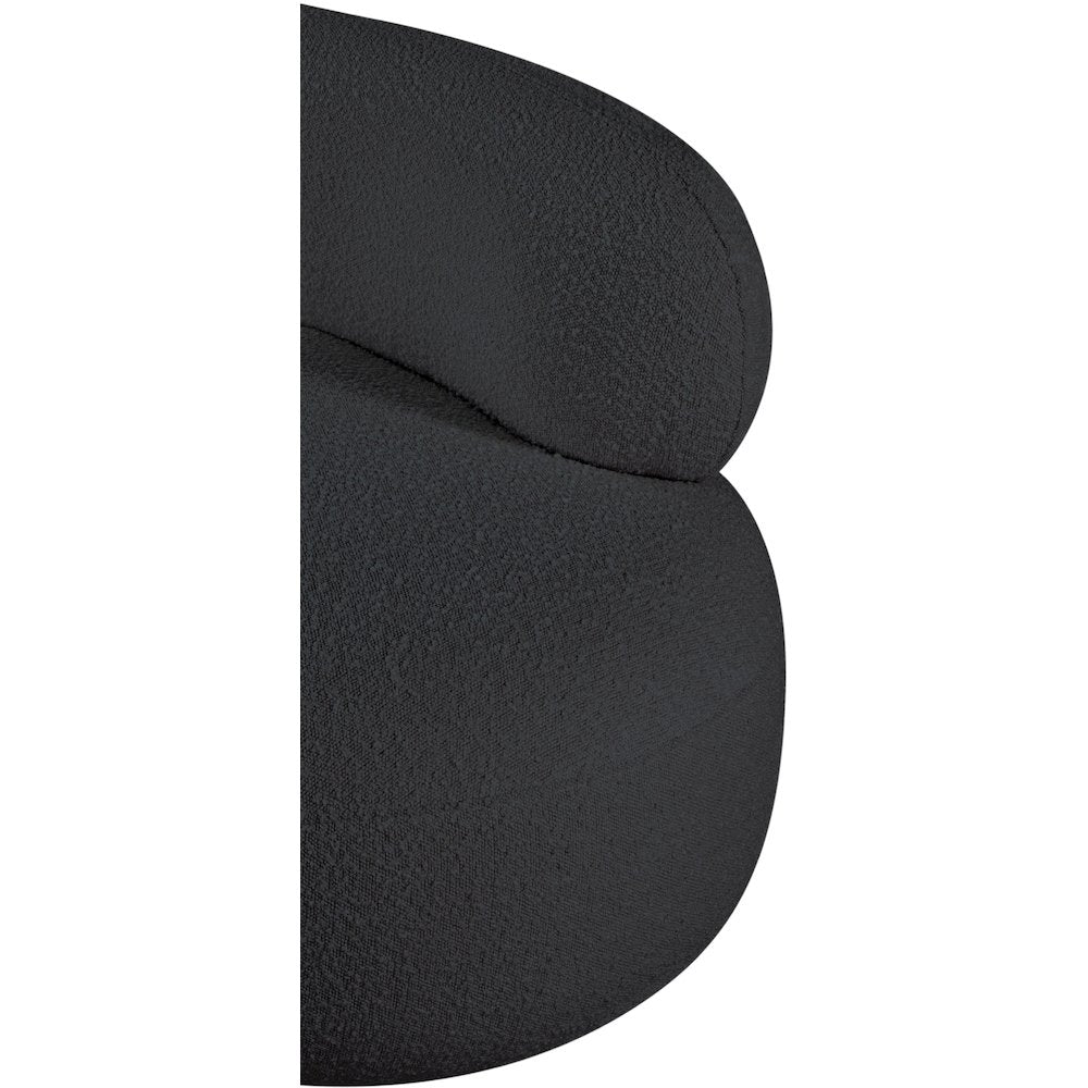 Venti Black Boucle Fabric Chair