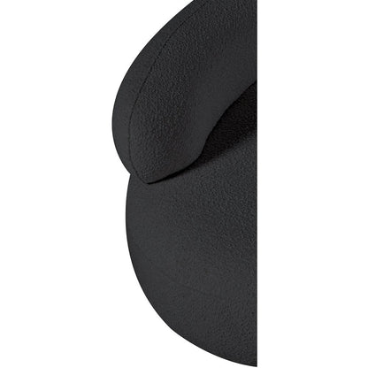 Venti Black Boucle Fabric Chair