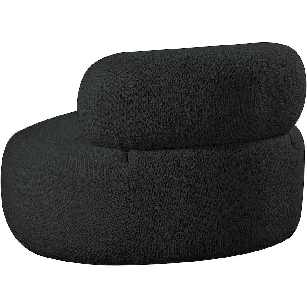 Venti Black Boucle Fabric Chair
