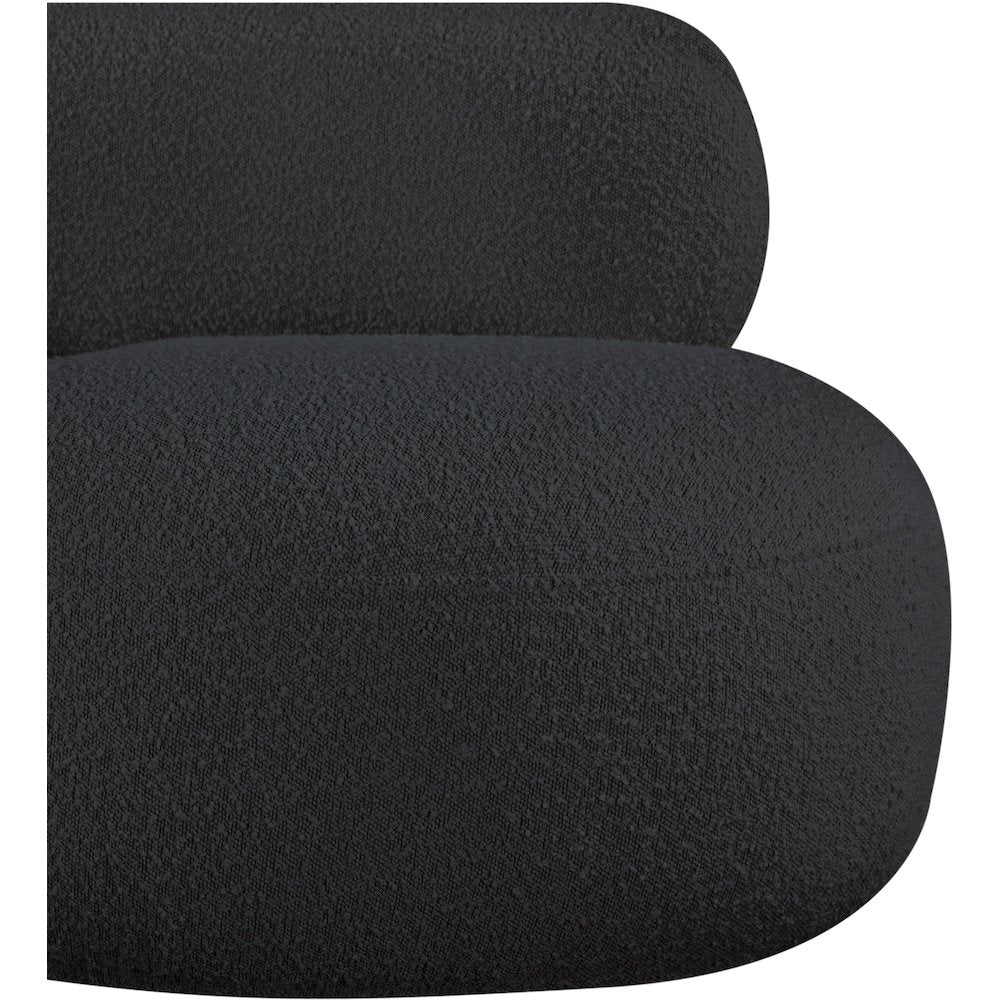Venti Black Boucle Fabric Chair