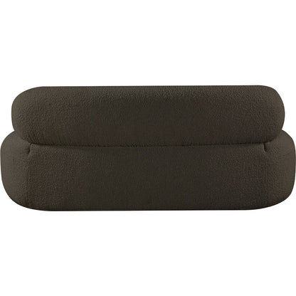 Venti Brown Boucle Fabric Loveseat
