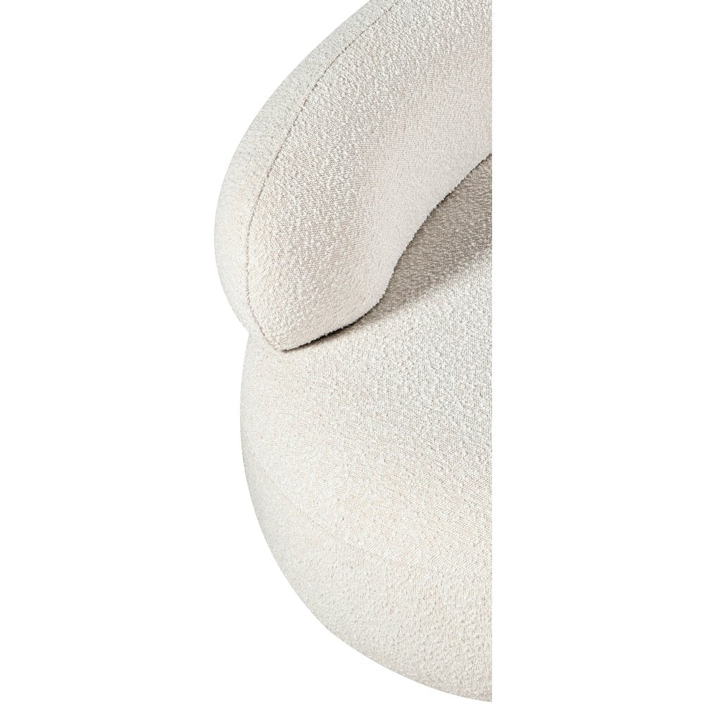 Venti Cream Boucle Fabric Chair
