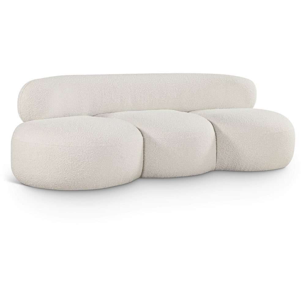 Venti Cream Boucle Fabric Sofa
