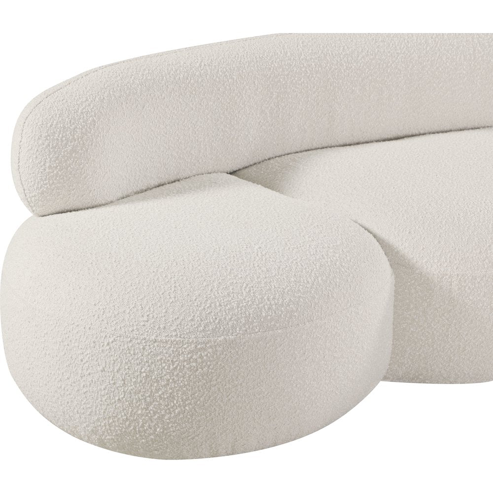 Venti Cream Boucle Fabric Sofa
