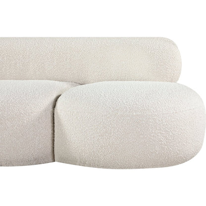 Venti Cream Boucle Fabric Sofa