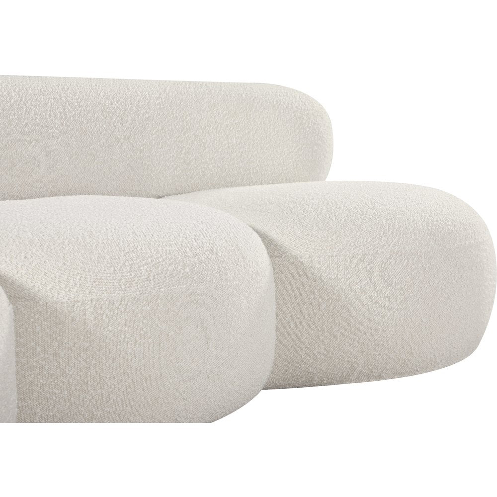 Venti Cream Boucle Fabric Sofa