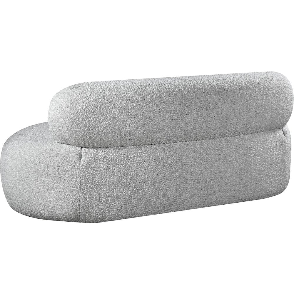 Venti Grey Boucle Fabric Loveseat