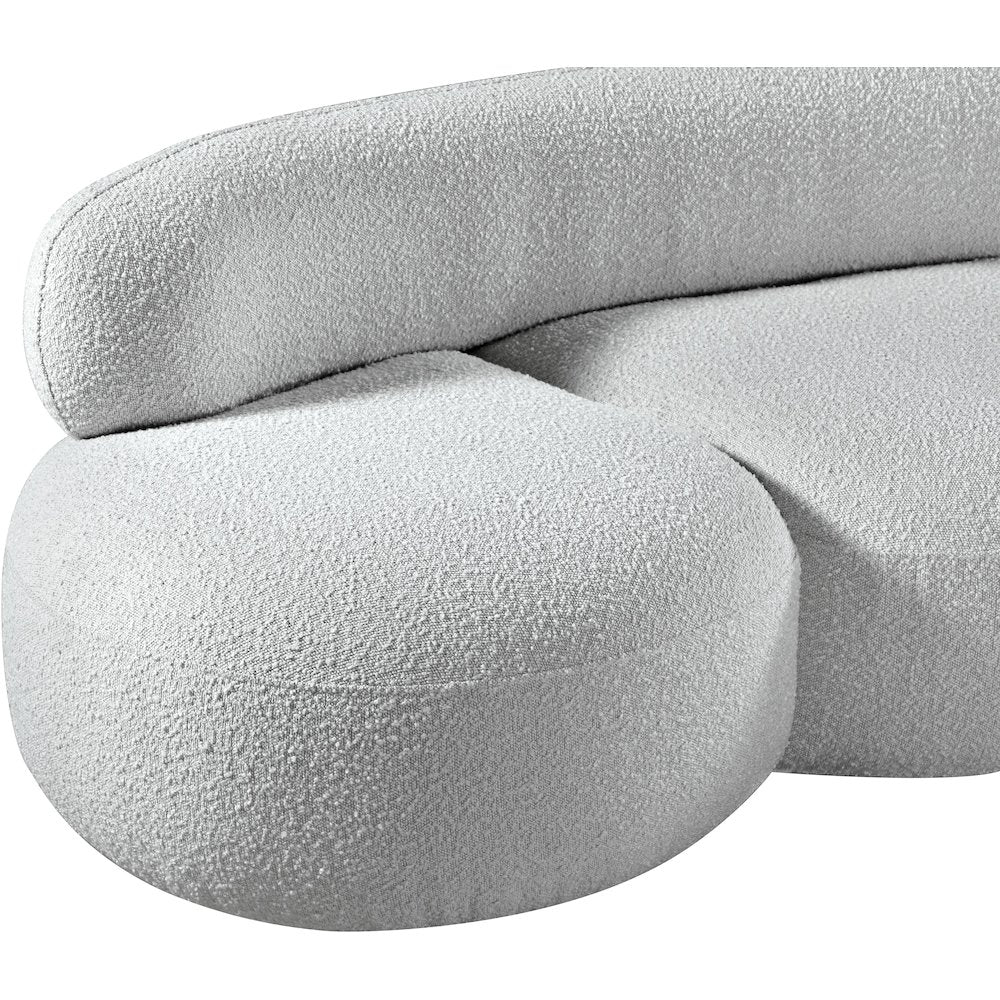 Venti Grey Boucle Fabric Sofa