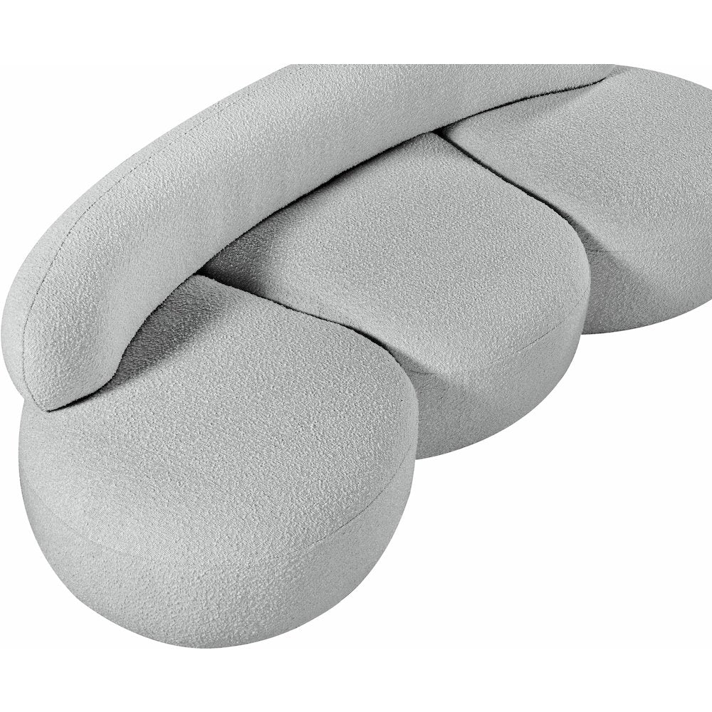 Venti Grey Boucle Fabric Sofa