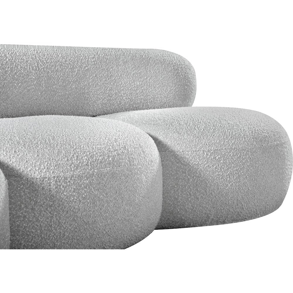 Venti Grey Boucle Fabric Sofa