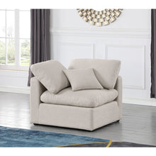 Indulge Beige Linen Textured Fabric Corner Chair