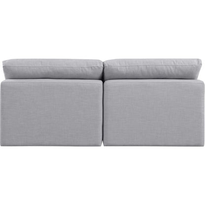 Indulge Grey Linen Textured Fabric Modular Sofa