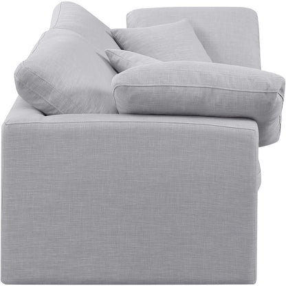 Indulge Grey Linen Textured Fabric Modular Sofa