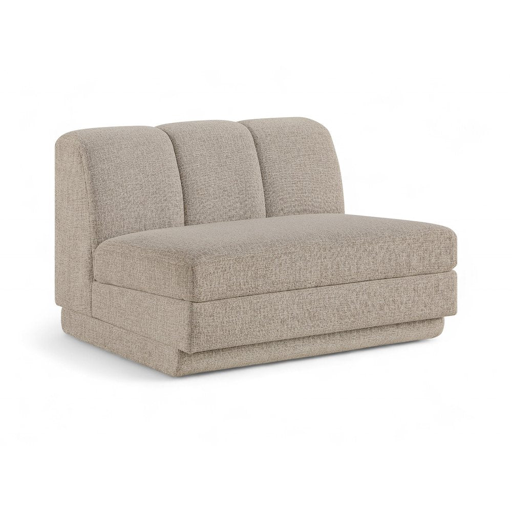 Modari Beige Fabric Upholstered Armless Chair