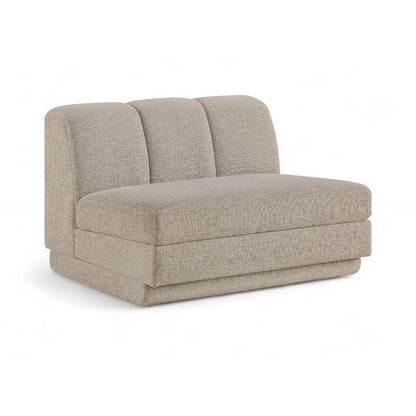 Modari Beige Fabric Upholstered Armless Chair