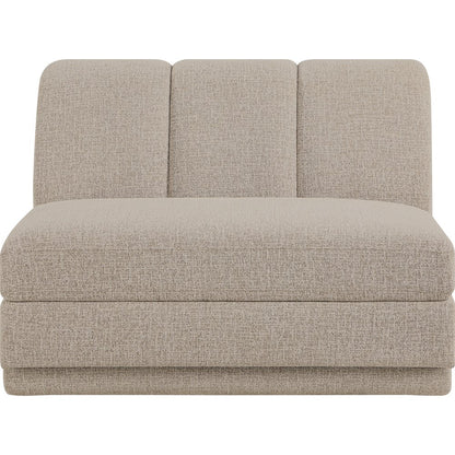 Modari Beige Fabric Upholstered Armless Chair
