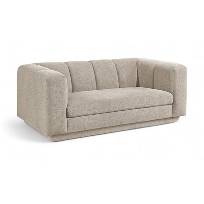 Modari 70.25" Beige Fabric Upholstered Loveseat