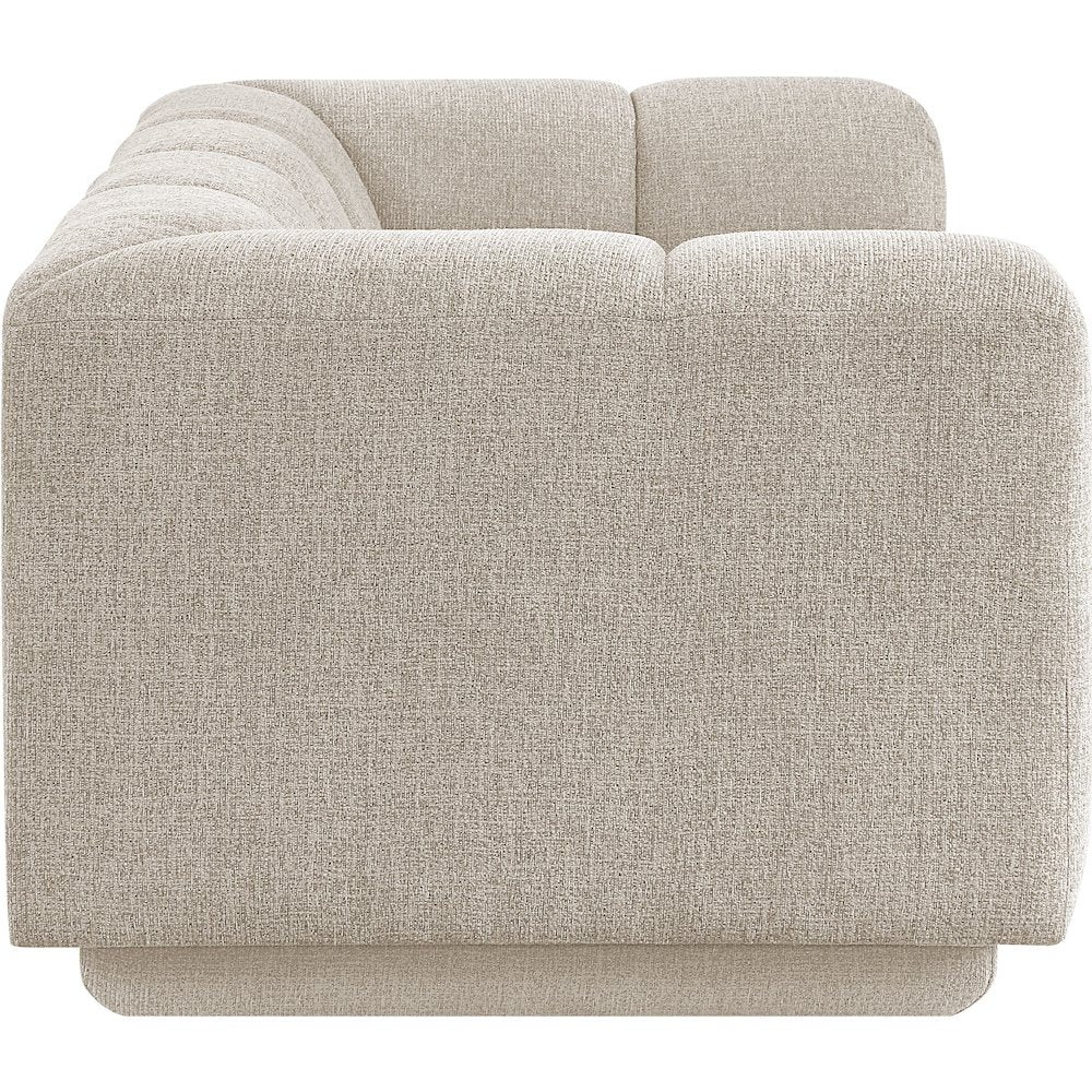 Modari 70.25" Beige Fabric Upholstered Loveseat