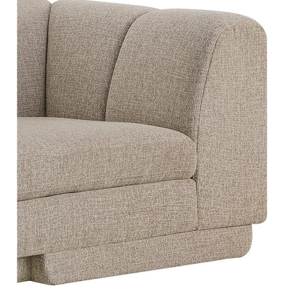 Modari 70.25" Beige Fabric Upholstered Loveseat