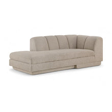 Modari Beige Fabric Upholstered Right Arm Chaise