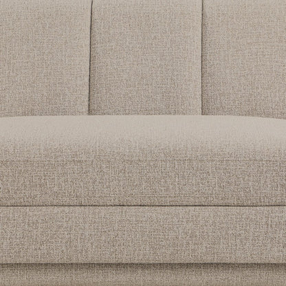 Modari Beige Fabric Upholstered Right Arm Chaise