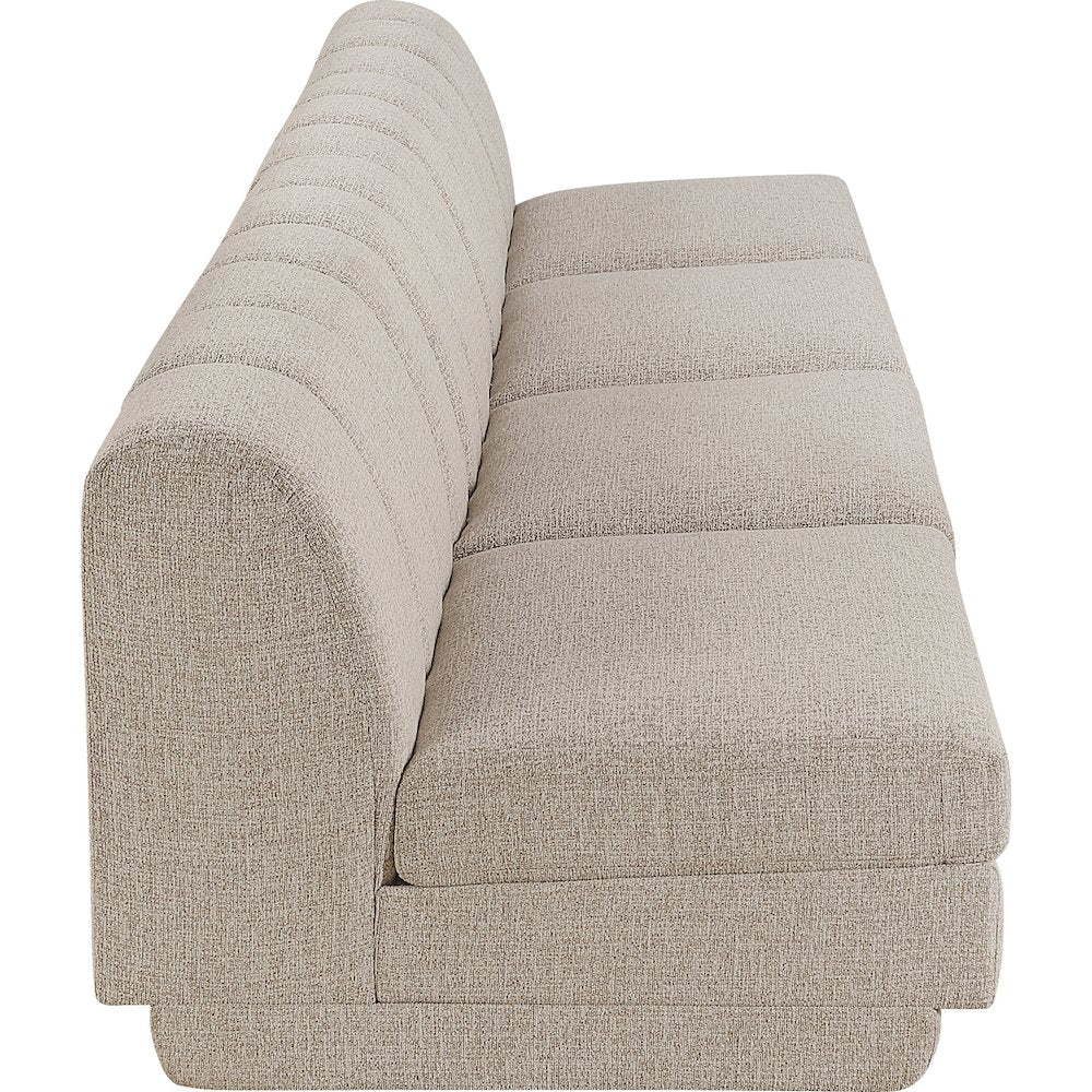 Modari Beige Fabric Upholstered 4pc. Modular Sofa