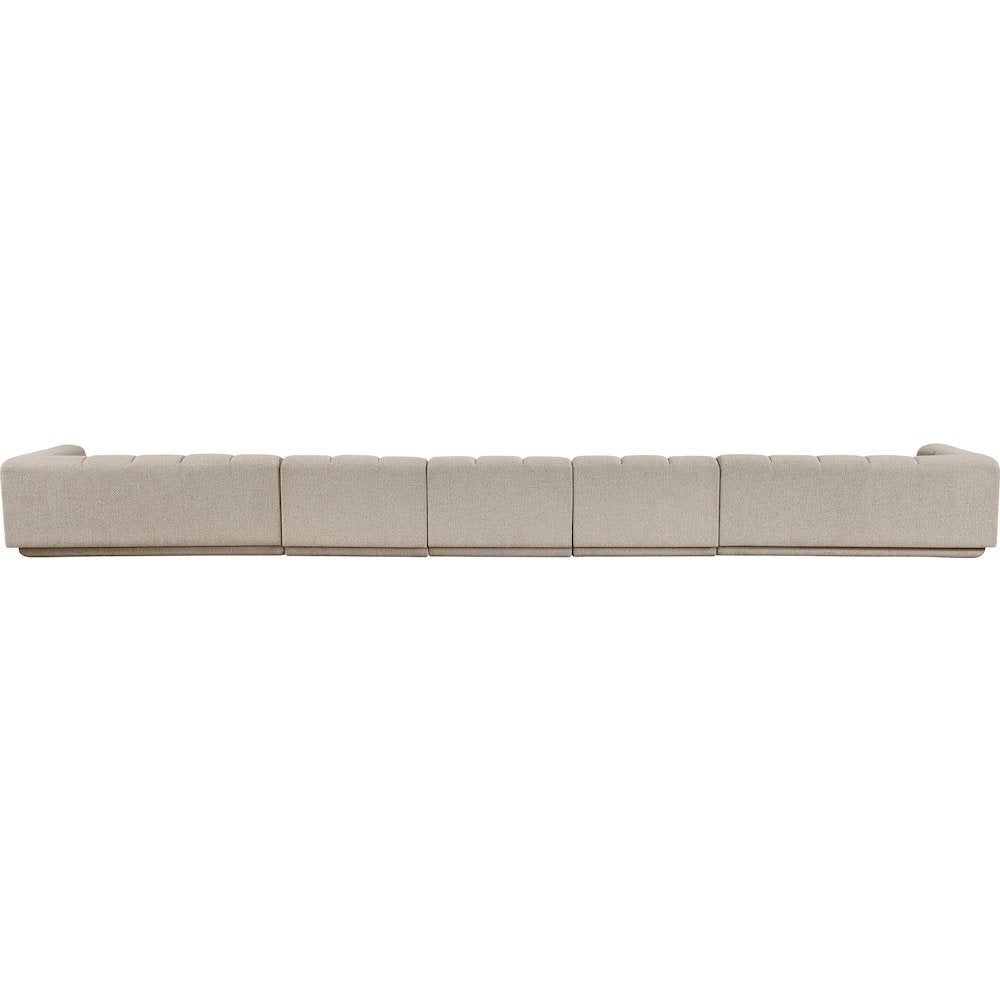 Modari Beige Fabric Upholstered 5pc. Modular Sofa